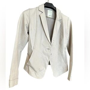 Elevenses (Anthropologie) XS leather blazer in good used condition